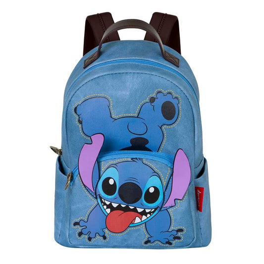 Mochila azul de Stitch Disney con bolsillos