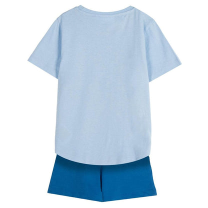 Conjunto infantil Stitch Disney azul con camiseta estampada y pantalón corto - 2