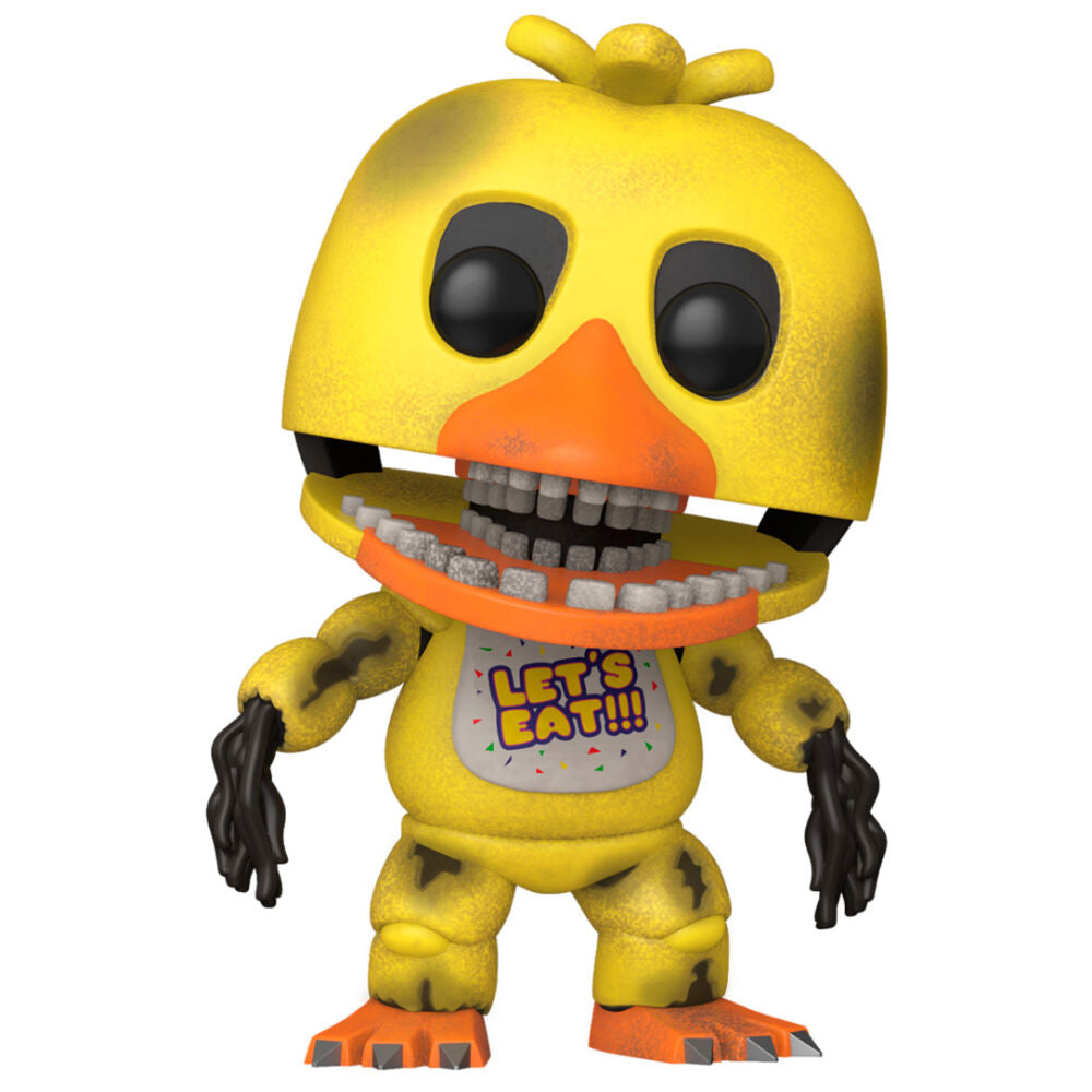 Figura POP de Withered Chica de Five Nights at Freddy’s con mandíbula abierta