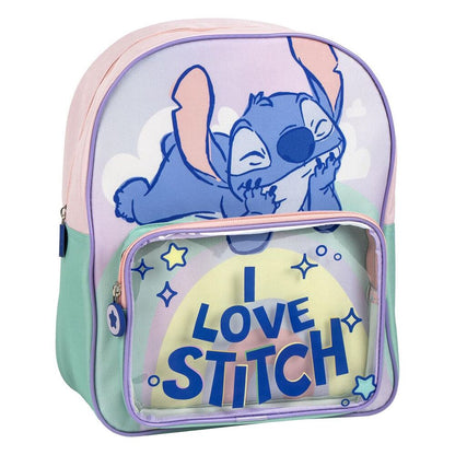Mochila escolar Disney de Stitch en tonos lila y verde agua