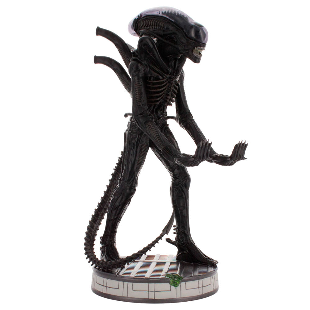 Soporte Cable Guy Alien Xenomorph negro de 20 cm sobre base circular - 2