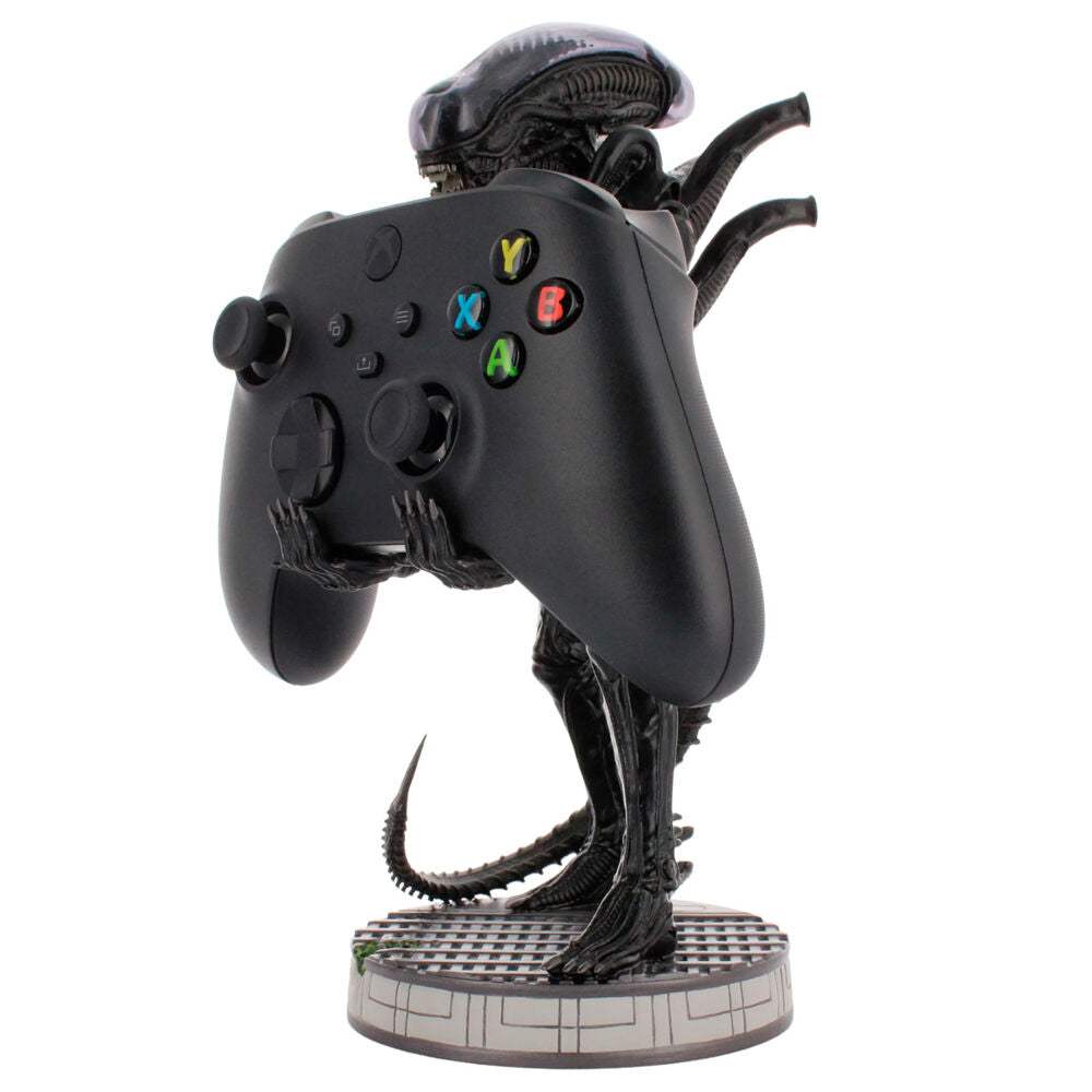 Soporte Cable Guy Alien Xenomorph negro de 20 cm sobre base circular - 8