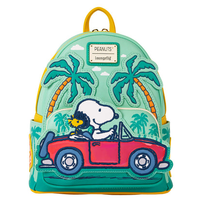 Mochila Loungefly de Snoopy y Woodstock en coche rojo