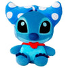 Peluche Disney Stitch Doorables azul con lazo de lunares
