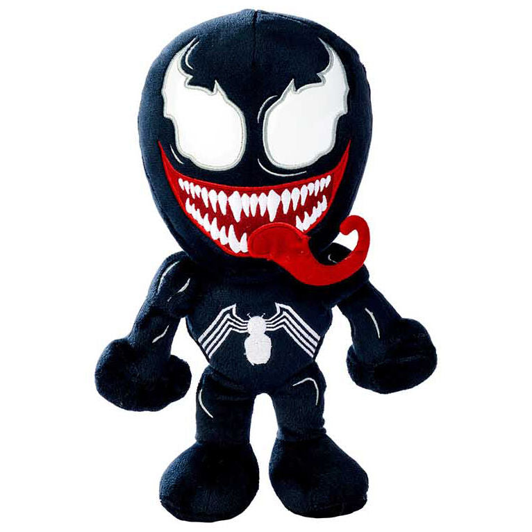 Peluche de Venom Marvel negro de 25 cm con lengua roja