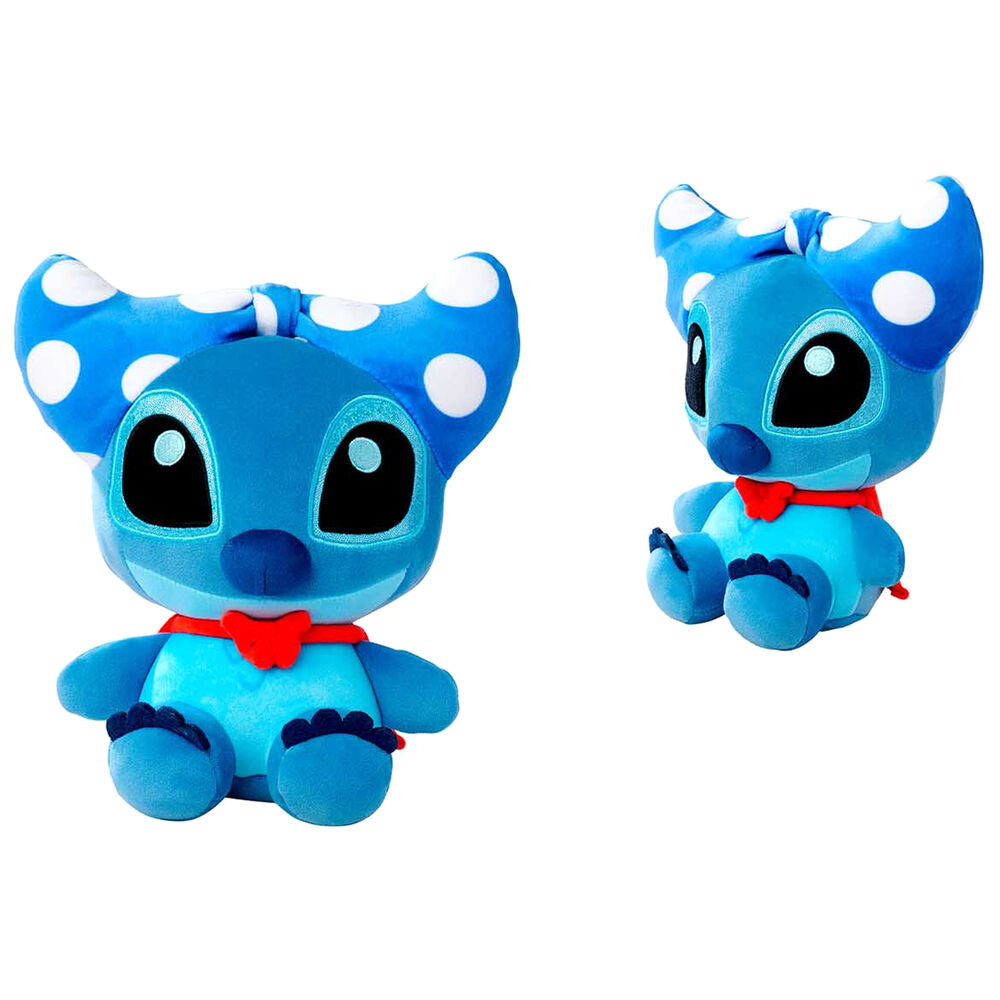 Peluche Disney Stitch Doorables azul con lazo de lunares - 2