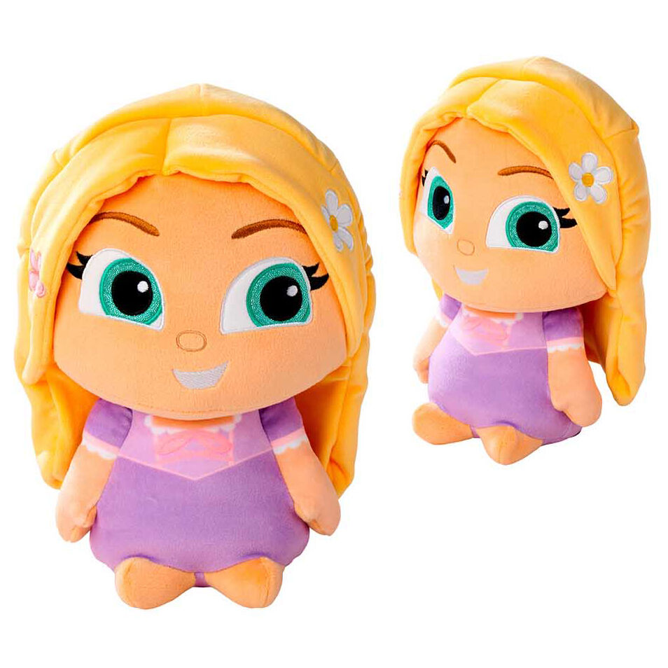 Peluche Doorables de Rapunzel Disney con vestido morado y cabello rubio - 2