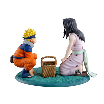 Figura Ichibansho de Naruto Uzumaki y Haku sobre una base turquesa - 2