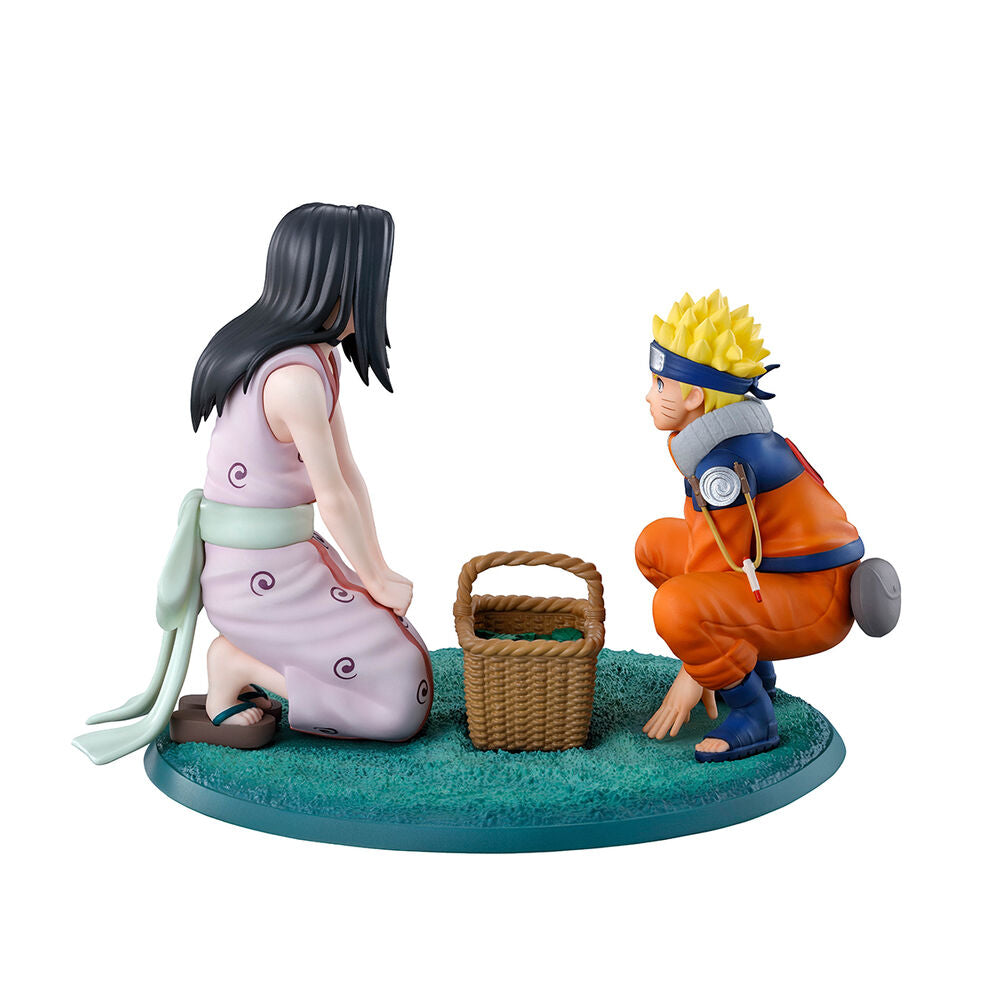 Figura Ichibansho de Naruto Uzumaki y Haku sobre una base turquesa - 4