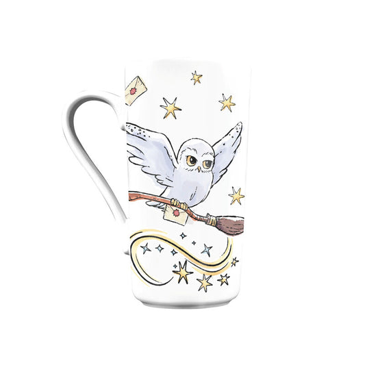 Taza de cerámica de Hedwig de Harry Potter con estrellas