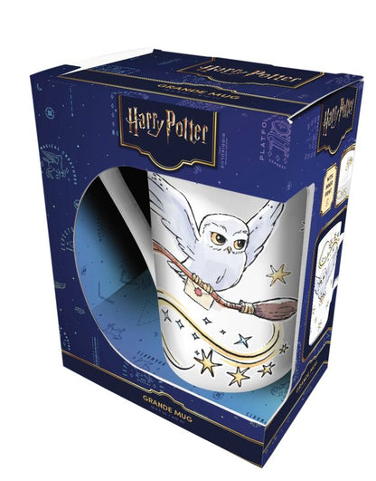 Taza de cerámica de Hedwig de Harry Potter con estrellas - 2