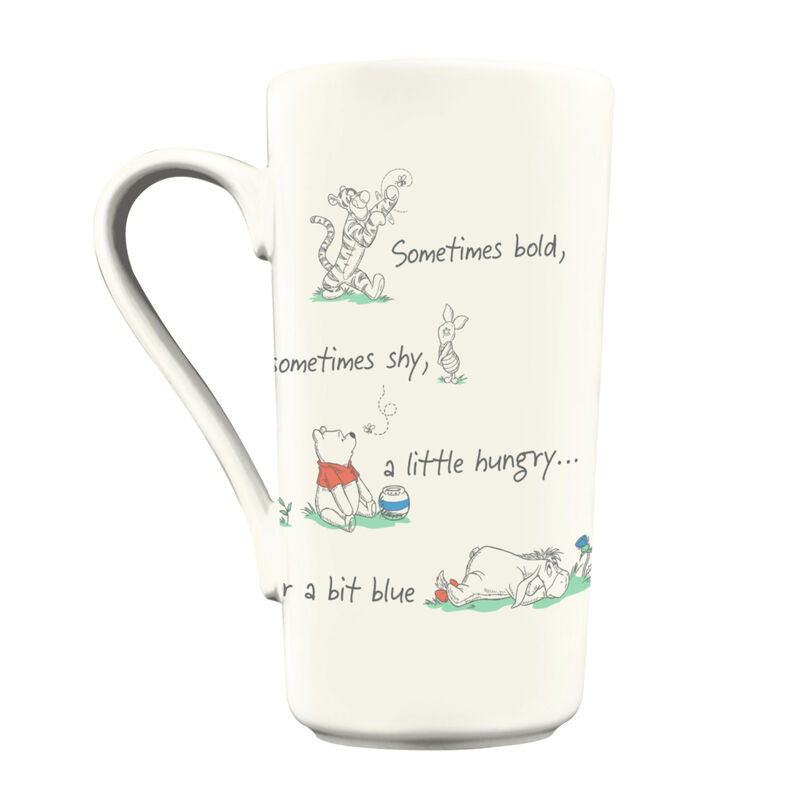 Taza de cerámica Disney de Winnie the Pooh con ilustraciones de personajes