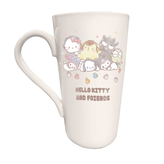 Taza blanca de cerámica Hello Kitty and Friends de 470 ml