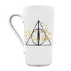 Taza blanca de cerámica Harry Potter con las Reliquias de la Muerte