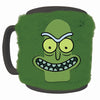 Taza Pickle Rick verde con funda de peluche