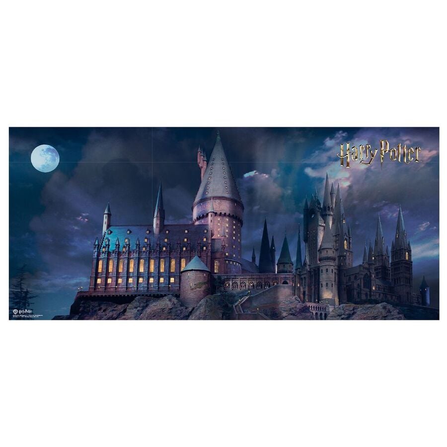 Alfombrilla gaming Harry Potter con el castillo de Hogwarts de noche
