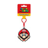 Llavero de Super Mario Bros con rostro de Mario y cordón rojo