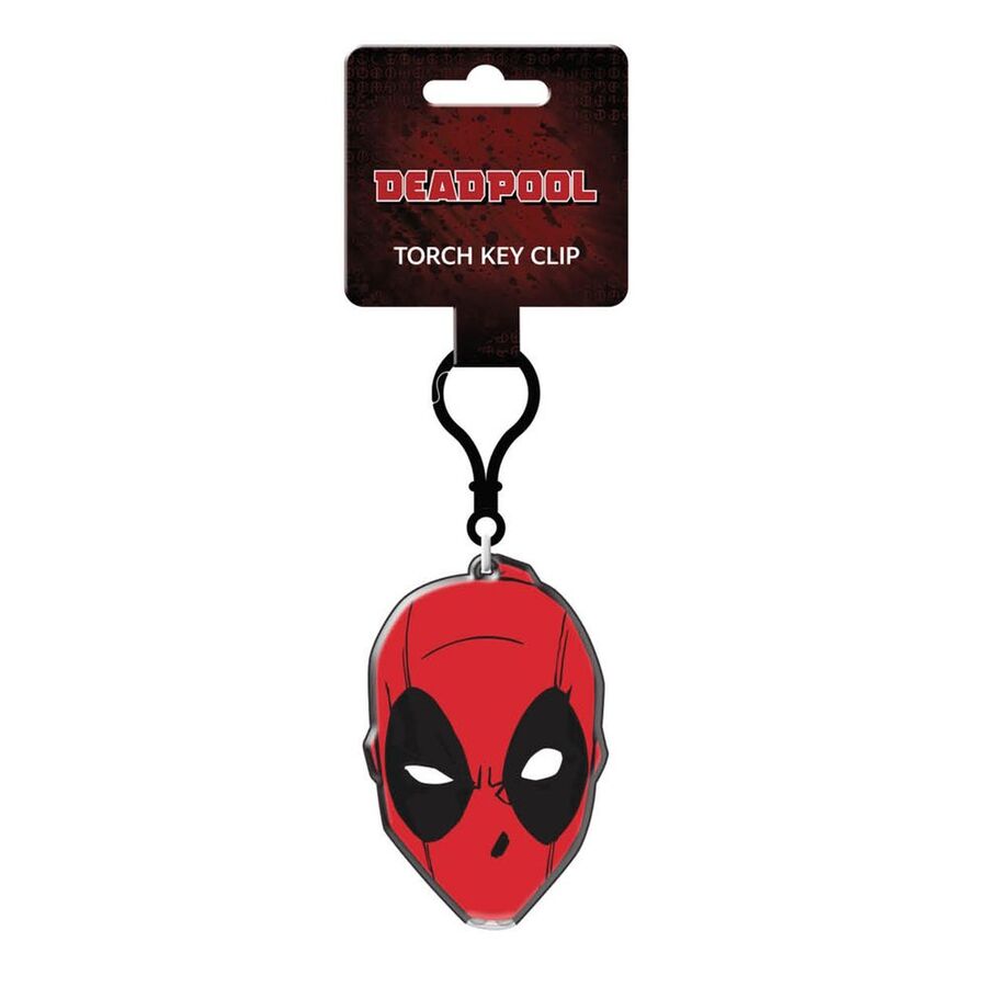 Llavero Deadpool Marvel rojo y negro con clip