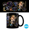 Taza termocolora negra de League of Legends con personajes