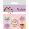Set de cinco chapas Pusheen con diseños de postres