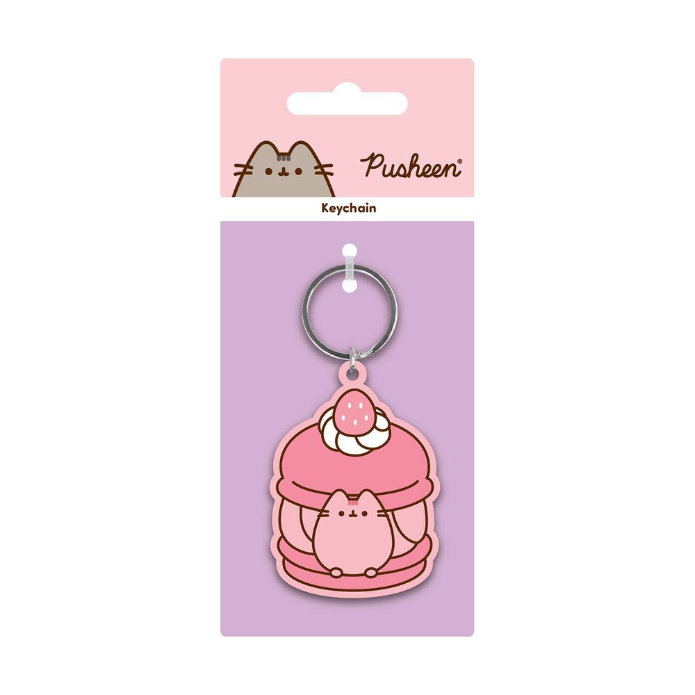 Llavero Pusheen rosa con aro circular