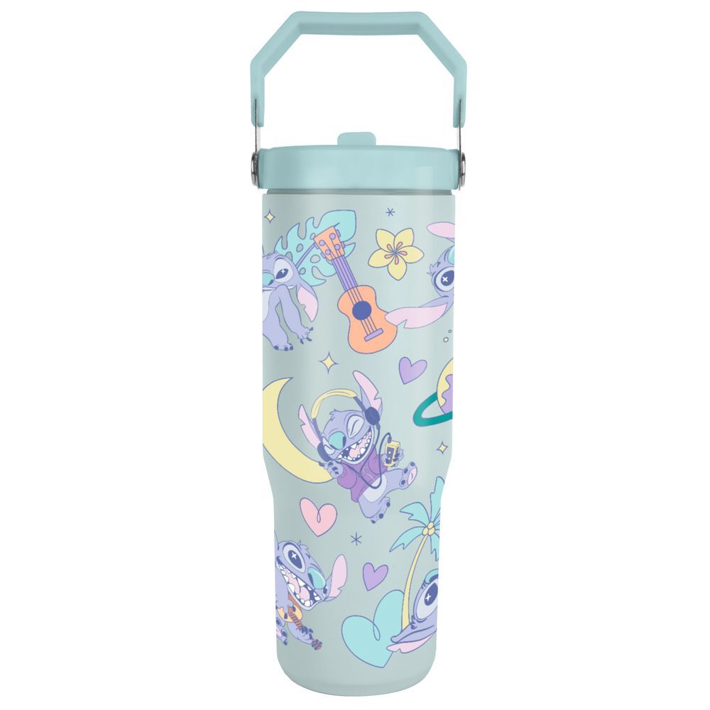 Vaso termo de Stitch Disney de 880 ml con asa y diseño multicolor
