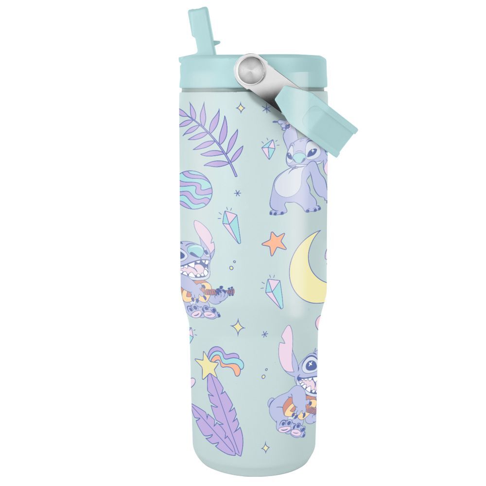 Vaso termo de Stitch Disney de 880 ml con asa y diseño multicolor - 4