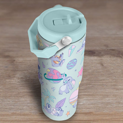 Vaso termo de Stitch Disney de 880 ml con asa y diseño multicolor - 5