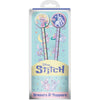 Set de lápices Disney Stitch y Angel con toppers borrador