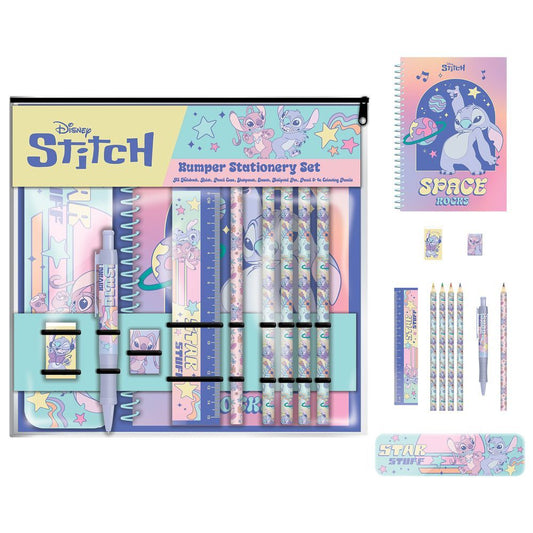 Set de papelería Disney Stitch con cuaderno y accesorios