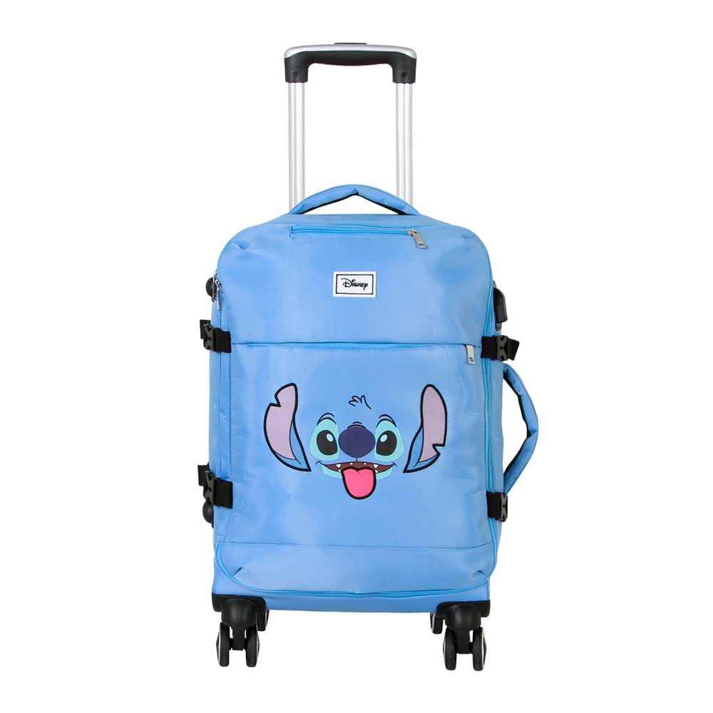 Maleta trolley azul de Stitch Disney con cuatro ruedas - 2