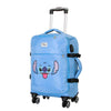 Maleta trolley azul de Stitch Disney con cuatro ruedas