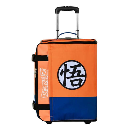 Maleta trolley plegable Dragon Ball Z naranja y azul