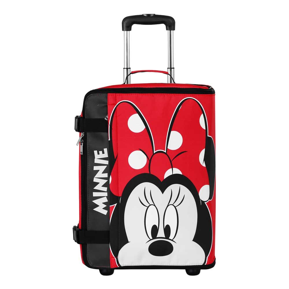 Maleta trolley plegable de Minnie Disney roja con 2 ruedas