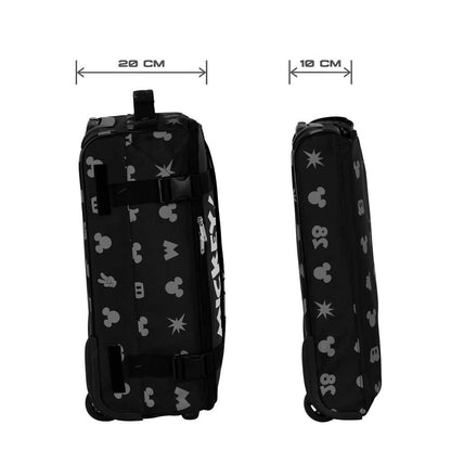 Maleta trolley plegable negra de Mickey Disney con 2 ruedas - 5