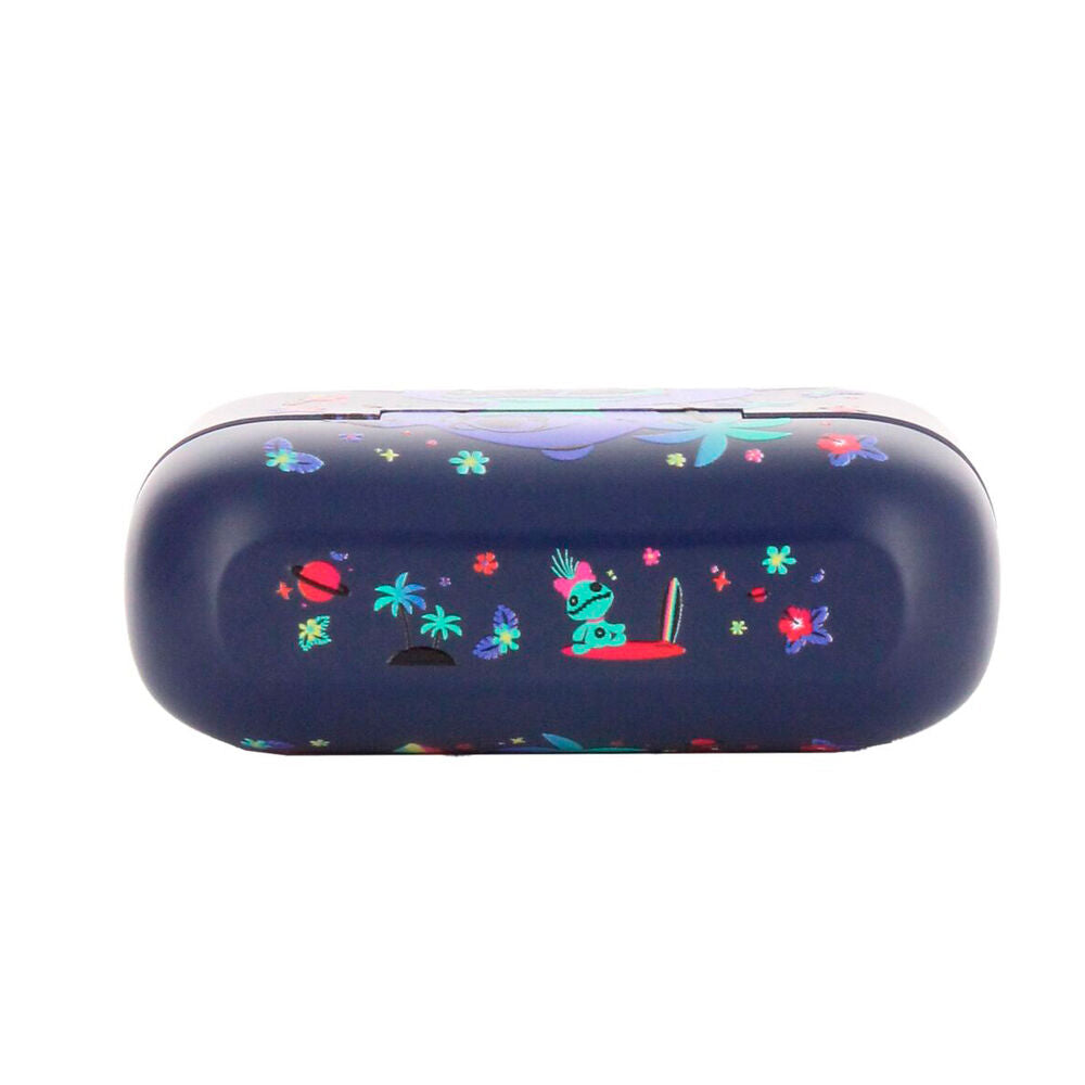 Caja de carga azul de auriculares Stitch Disney con diseño floral - 5
