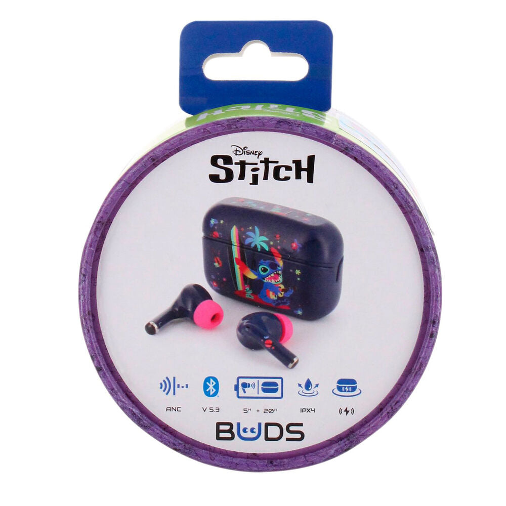 Caja de carga azul de auriculares Stitch Disney con diseño floral - 8