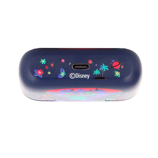 Caja de carga azul de auriculares Stitch Disney con diseño floral - 10
