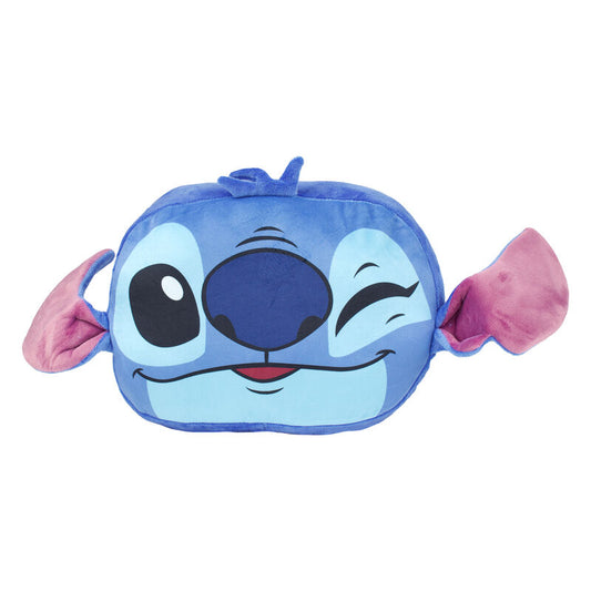 Cojín calienta manos azul con rostro de Stitch Disney