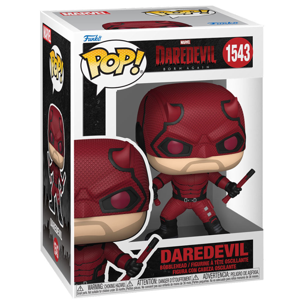 Figura FUNKO POP de Daredevil con uniforme rojo y dos bastones - 2