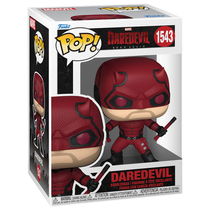 Figura FUNKO POP de Daredevil con uniforme rojo y dos bastones - 2