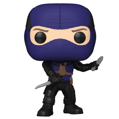 Figura Funko POP de Bullseye con traje morado y negro