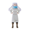 Figura de Frieren de BANPRESTO con abrigo blanco y bufanda azul