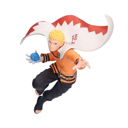 Figura de Naruto Uzumaki de Boruto con capa blanca y esfera azul