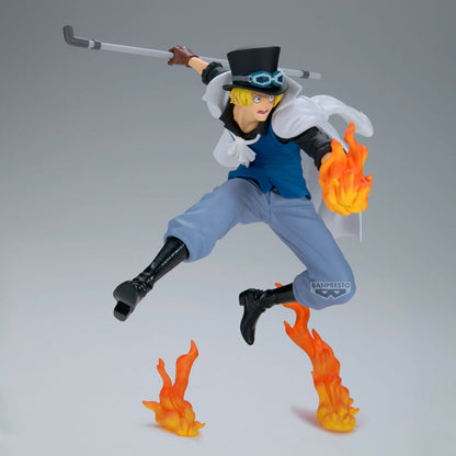 Figura de Sabo de One Piece con capa, bastón y efectos de fuego - 3