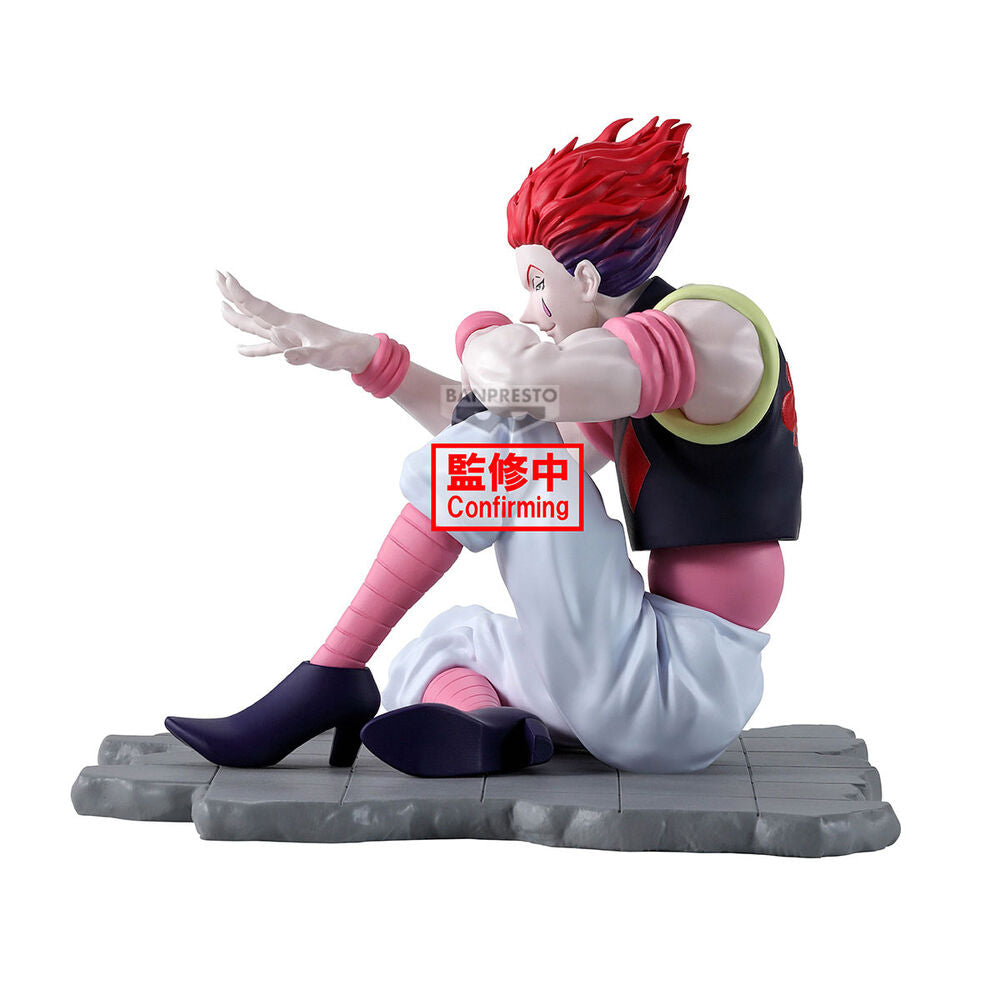 Figura de Hisoka de Hunter x Hunter sentado sobre una base con una carta - 3