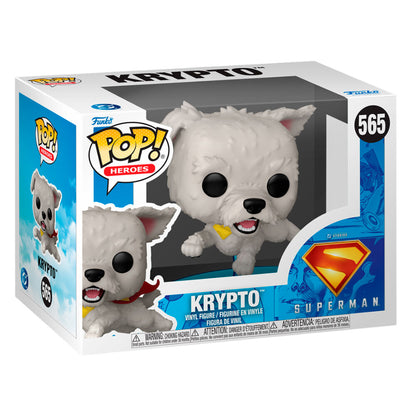 Figura Funko POP! de Krypto de Superman volando sobre una base azul - 2