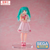 Figura Hatsune Miku Luminasta de 18 cm con vestido rosa y oso de peluche