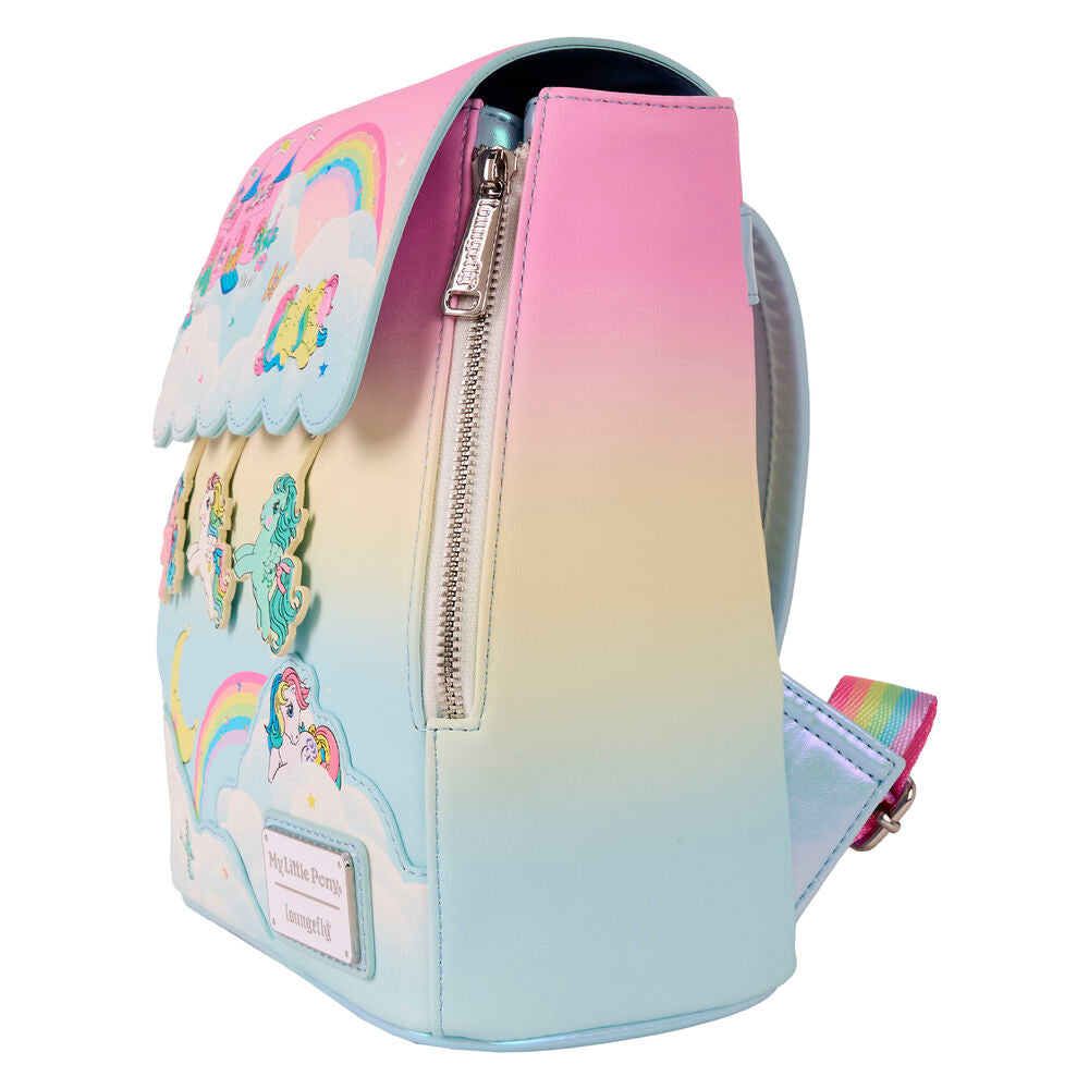 Mochila Loungefly de My Little Pony con ponis, arcoíris y nubes - 2