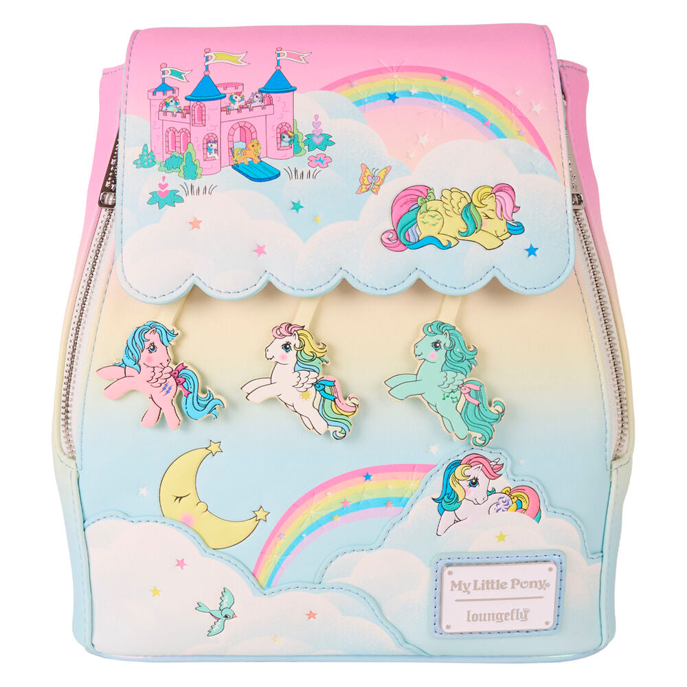 Mochila Loungefly de My Little Pony con ponis, arcoíris y nubes - 4